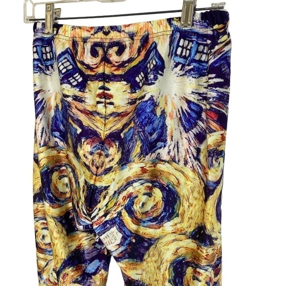 Doctor Who Van Gogh Inspired Leggins Multicolor Size XXL - Picture 4 of 4